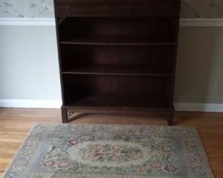 Antique Bookcase and Carpet