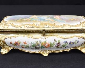 Hand Painted Sevres Box 