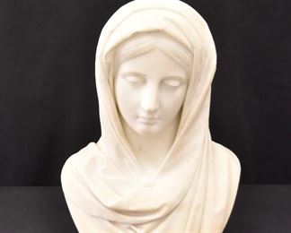 Rudolf Zullich Marble Virgin Mary 