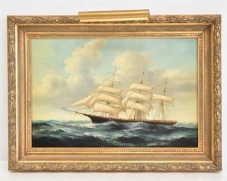 A Nielson Clipper Ship Oil on Canvas 