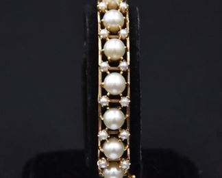 14kt Gold & Pearl Bracelet 