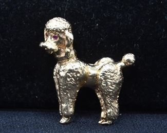 14kt Gold Poodle 