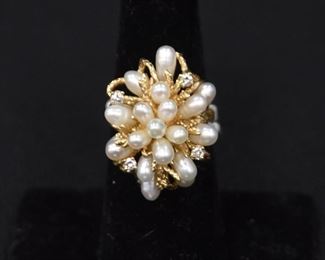 14kt Gold & Pearl RIng 