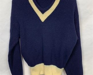 Vintage Cheer sweater. Shoulder to Shoulder 22 inches. Shoulder to hem 23 inches. Sleeve to cuff 26 inches. Under arm 21 inches. $50 shipping included.