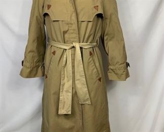 Belted Trench. Shoulder to shoulder 16 inches. Shoulder to hem 47.5 inches. Chest 40. Waist 40. Sleeves 23. $50 shipping included.