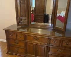 Thomasville Triple Dresser with Trifold Mirrors