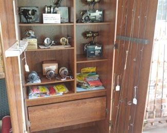 Rods, Reels Fishing Cabinet