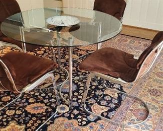 Italian Mid Century dining table and chairs