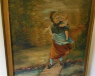 antique oil on canvas (unsigned)