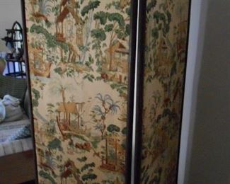 antique 2 panel room divider