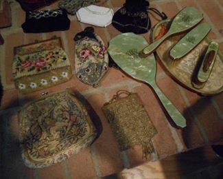 collection antique beaded bags (as found)