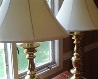 2 Gold Colored Lamps