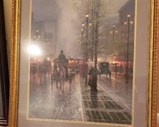 Carriages on Canal Street by G. Harvey Framed Print with Certificate of Authenticity