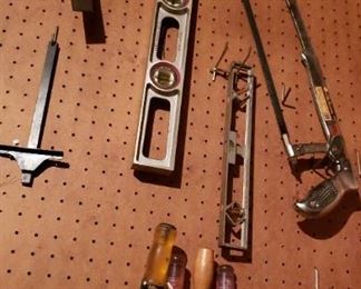 Chisels, Levels, Measuring Tools, Metal Hacksaw