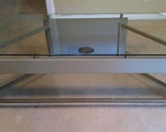 Glass and Metal Television Stand