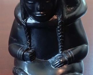 Native Woman with Baby on Her Back Figurine