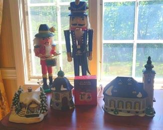 Nutcrackers and Dept. 56 Christmas Villages