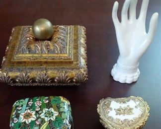 Small Jewelry Boxes With Ceramic Hand