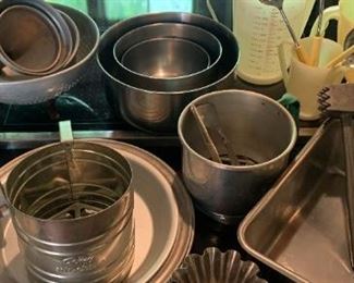 Vintage Cooking And Bakeware Galore