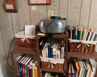 Electric fryer, cookbooks