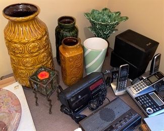 West German Pottery & various electronics 