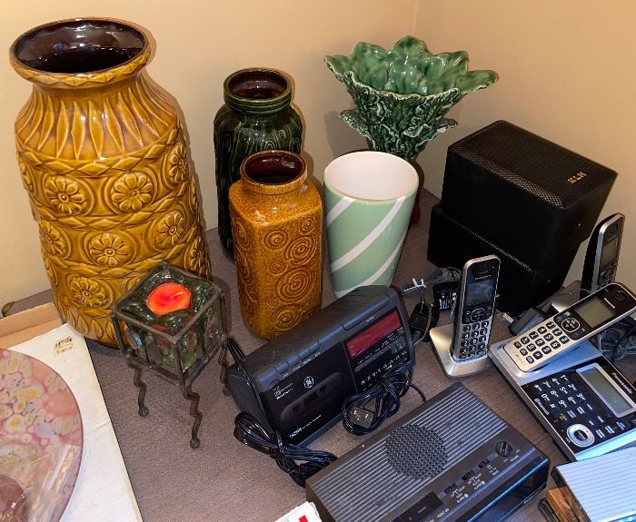 West German Pottery & various electronics 