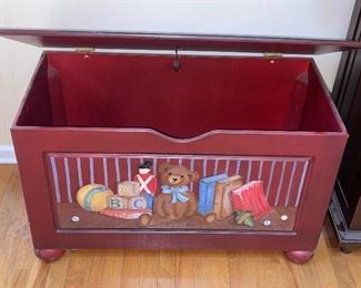 Custom made & hand painted toy box