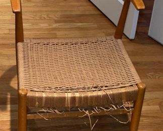 Vintage Hans Wegner Scandinavian arm chair 