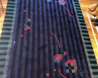 1980s Large  Designer Rug designed by Christian Duc