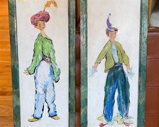 ‘70s Sally Boroson  framed litho prints