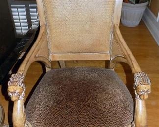 One of the six large dining chairs
