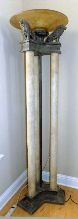Marble and Glass Torchiere
