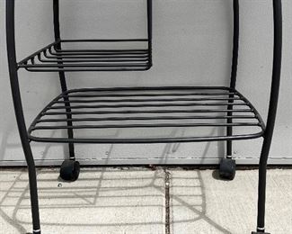 Longaberger Wrought  Iron File Stand On Casters