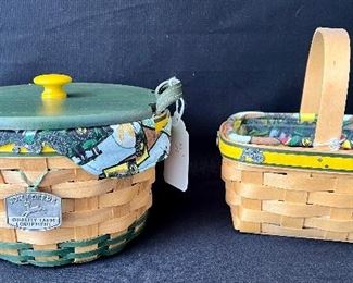 2 Longaberger John Deere Baskets, signed and dated