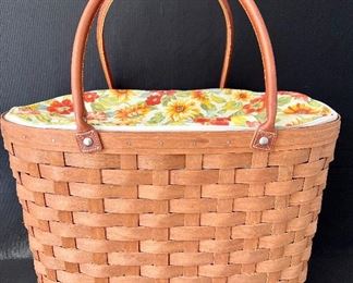 A Very Cute Longaberger Sunflower tote basket