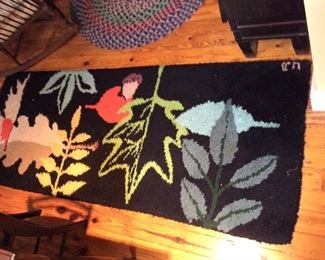 Hand made rug in mid century pattern
