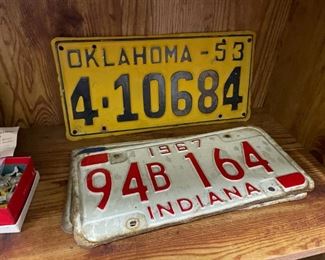 63 Vintage License Plates
