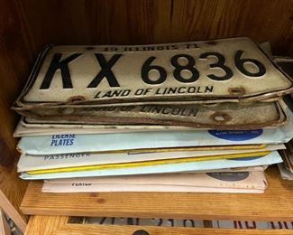 64 Vintage License Plates