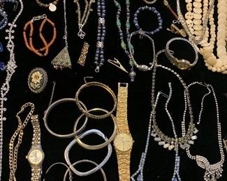Watches, bangles, necklaces, vintage pendants and bracelets. Jewelry