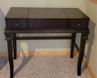 Makeup Vanity - 36" x 18.5" x 30" in Basement ~ Found matching stool after Picturing