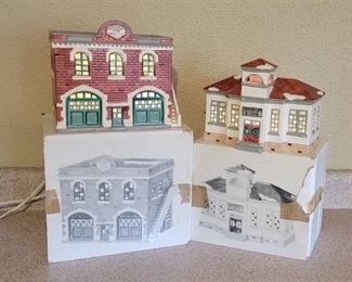 Department 56 Fire Station and Jefferson School