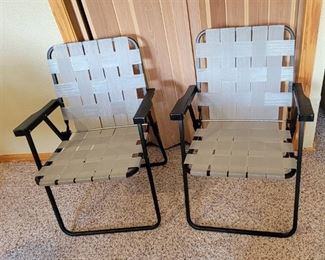 2 Like New Outdoor Folding Chairs