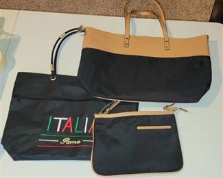 Beige and Black Laptop Bag with Mini Bag and Italy Bag ~ Only Used a Couple Times