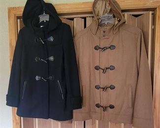 Claiborne Peacoats - Black is Large, Light Brown is XL