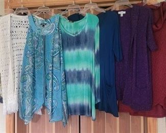 Womens Size Large Tops and Cardigan