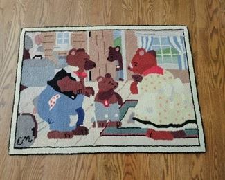 Bear family rug 25 x 34 in