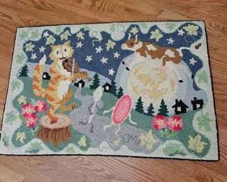 The cat and the fiddle/cow jumped over the moon rug 25 x 37 in