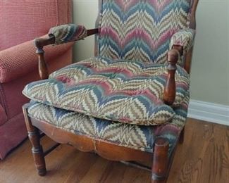 French walnut upholstered chair