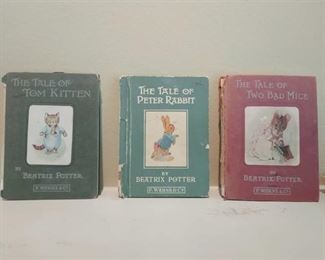 Antique Beatrix Potter small books copyright 1904 and 1907