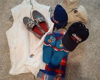 KU items. Vest(xl), Shoes (9) and slippers (lg.)